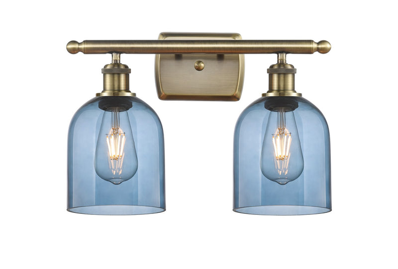 Innovations 516-2W-AB-G558-6BL Two Light Bath Vanity, Antique Brass