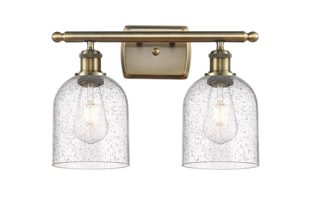 Innovations 516-2W-AB-G558-6SDY Two Light Bath Vanity, Antique Brass