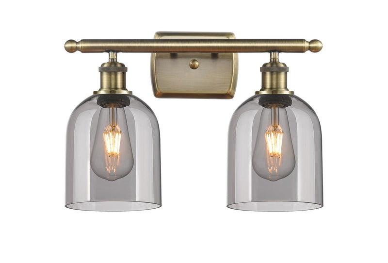 Innovations 516-2W-AB-G558-6SM Two Light Bath Vanity, Antique Brass