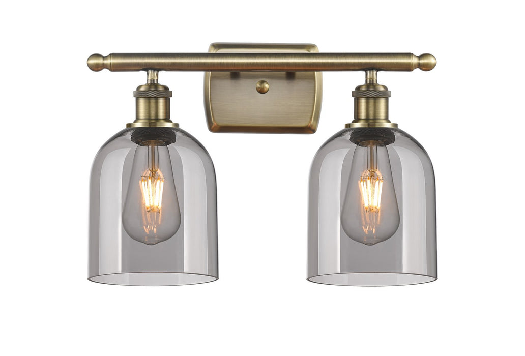 Innovations 516-2W-AB-G558-6SM Two Light Bath Vanity, Antique Brass