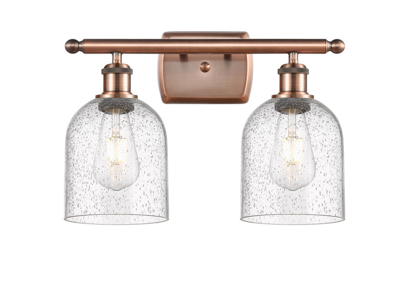 Innovations 516-2W-AC-G558-6SDY Two Light Bath Vanity, Antique Copper