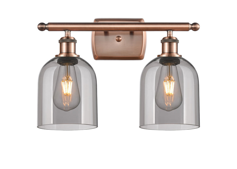 Innovations 516-2W-AC-G558-6SM Two Light Bath Vanity, Antique Copper