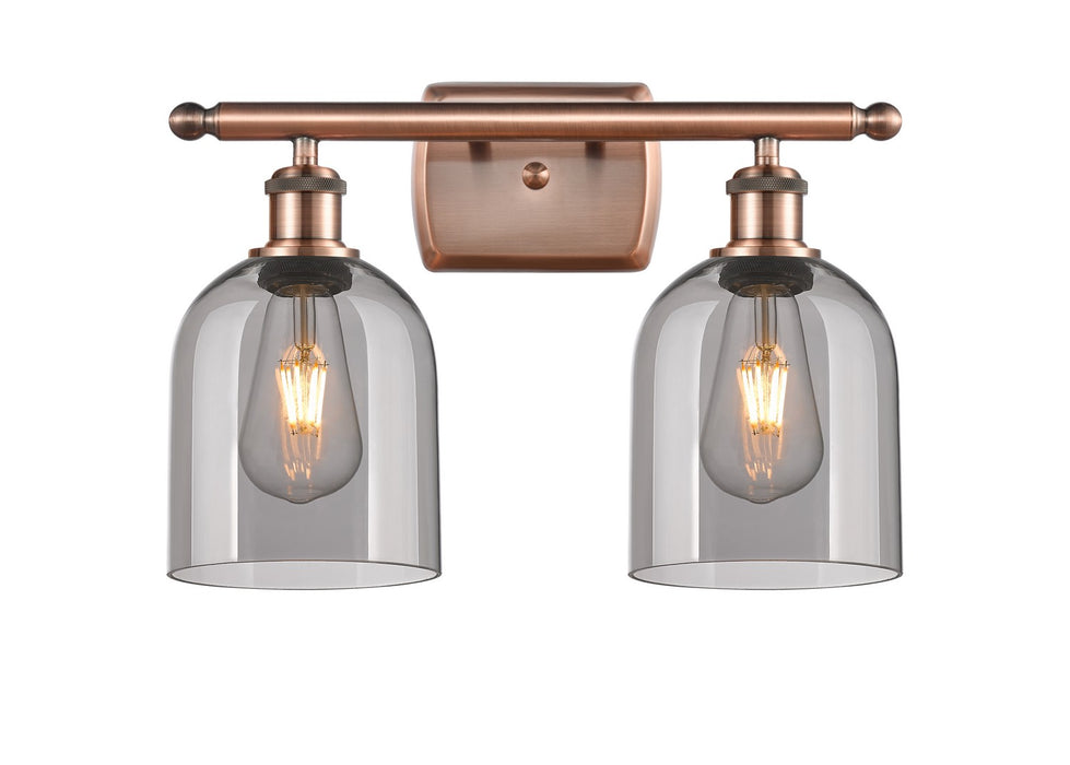 Innovations 516-2W-AC-G558-6SM Two Light Bath Vanity, Antique Copper