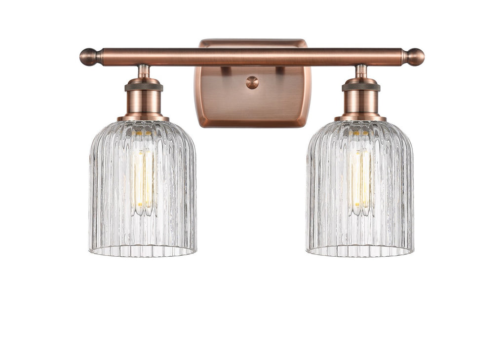 Innovations 516-2W-AC-G559-5CL Two Light Bath Vanity, Antique Copper