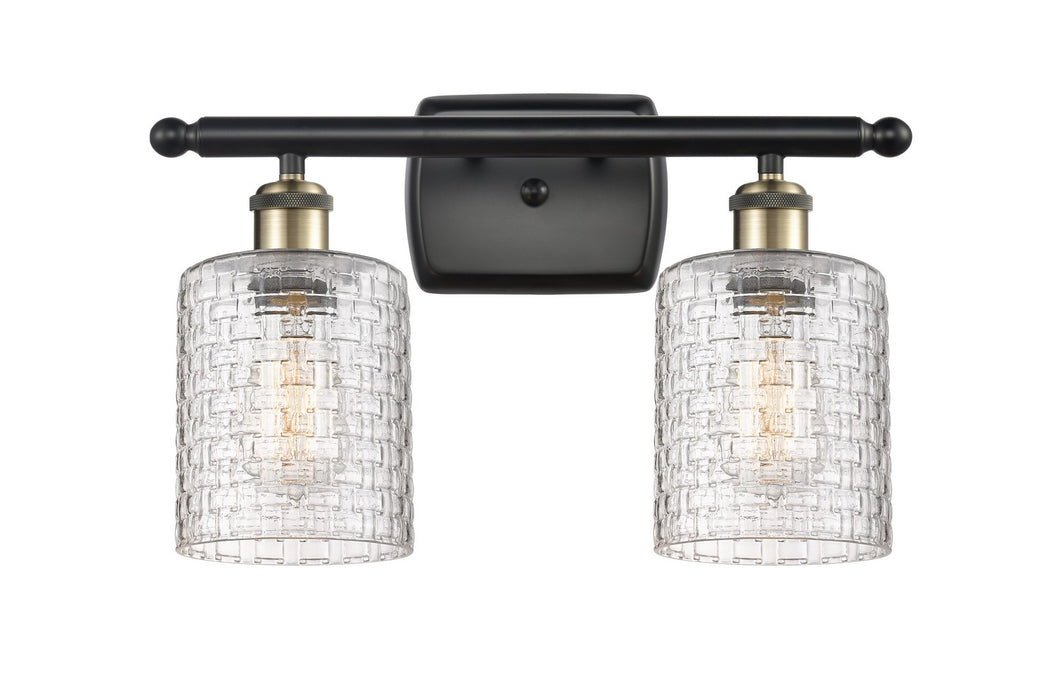 Innovations 516-2W-BAB-G112C-5CL Two Light Bath Vanity, Black Antique Brass