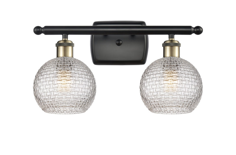 Innovations 516-2W-BAB-G122C-6CL Two Light Bath Vanity, Black Antique Brass