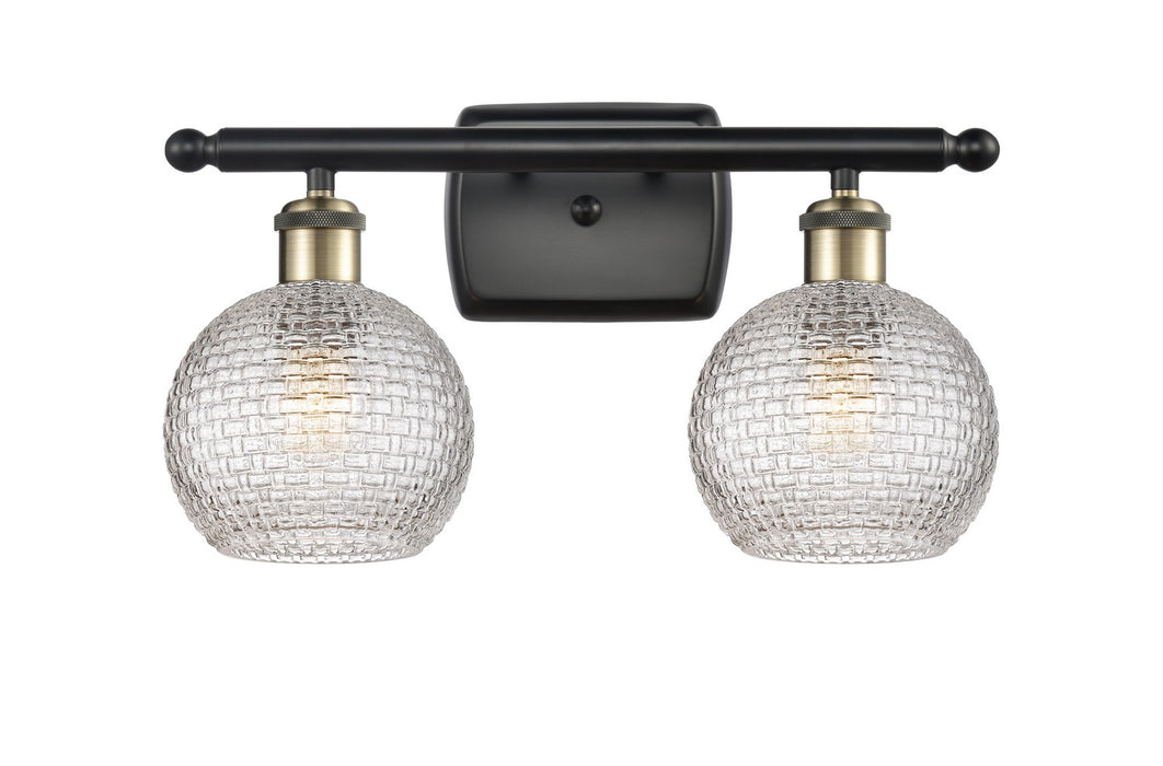 Innovations 516-2W-BAB-G122C-6CL Two Light Bath Vanity, Black Antique Brass