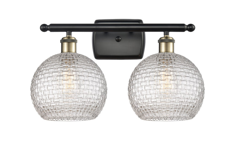 Innovations 516-2W-BAB-G122C-8CL Two Light Bath Vanity, Black Antique Brass