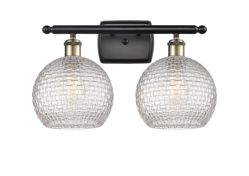 Innovations 516-2W-BAB-G122C-8CL Two Light Bath Vanity, Black Antique Brass