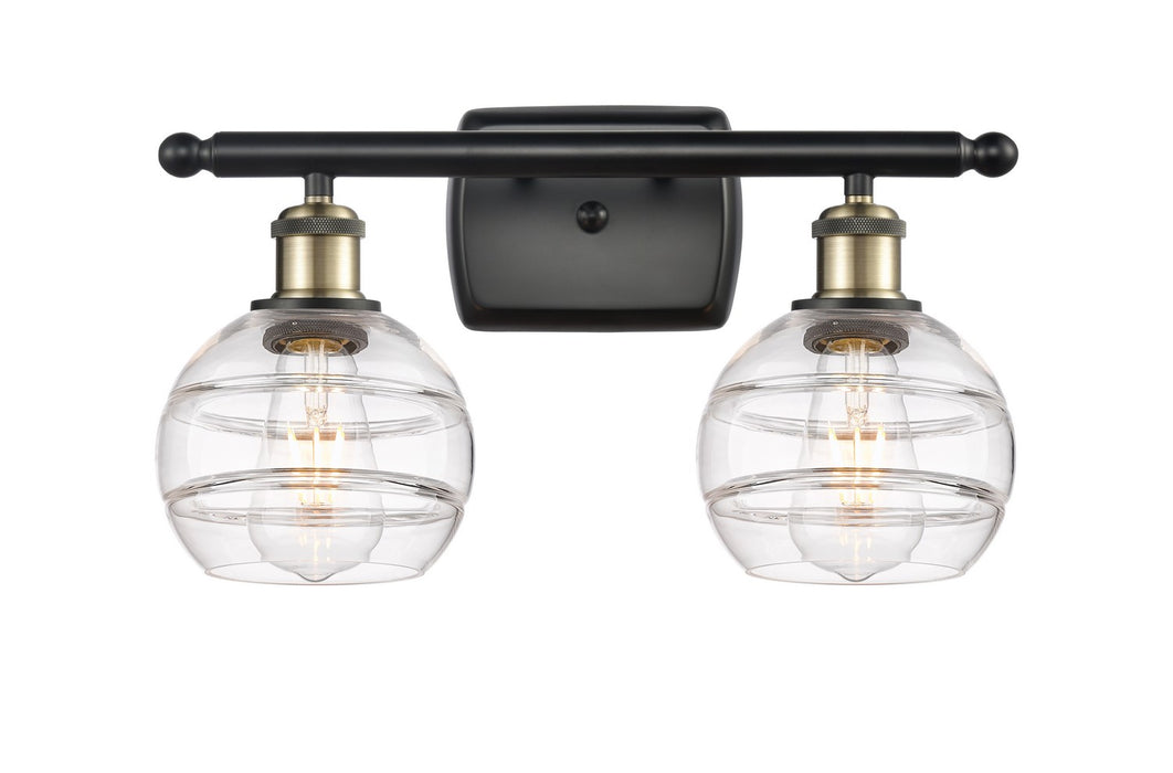 Innovations 516-2W-BAB-G556-6CL Two Light Bath Vanity, Black Antique Brass