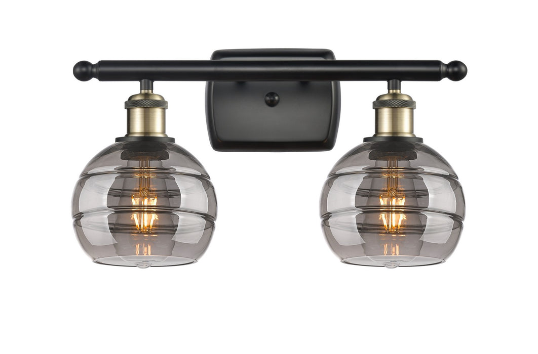 Innovations 516-2W-BAB-G556-6SM Two Light Bath Vanity, Black Antique Brass