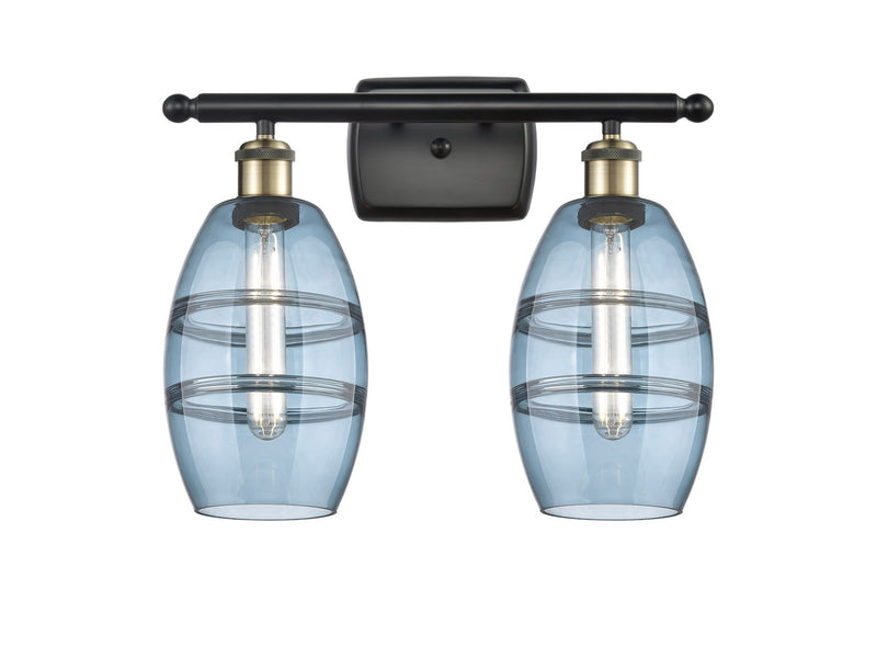 Innovations 516-2W-BAB-G557-6BL Two Light Bath Vanity, Black Antique Brass