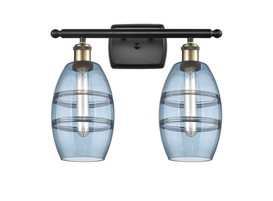 Innovations 516-2W-BAB-G557-6BL Two Light Bath Vanity, Black Antique Brass