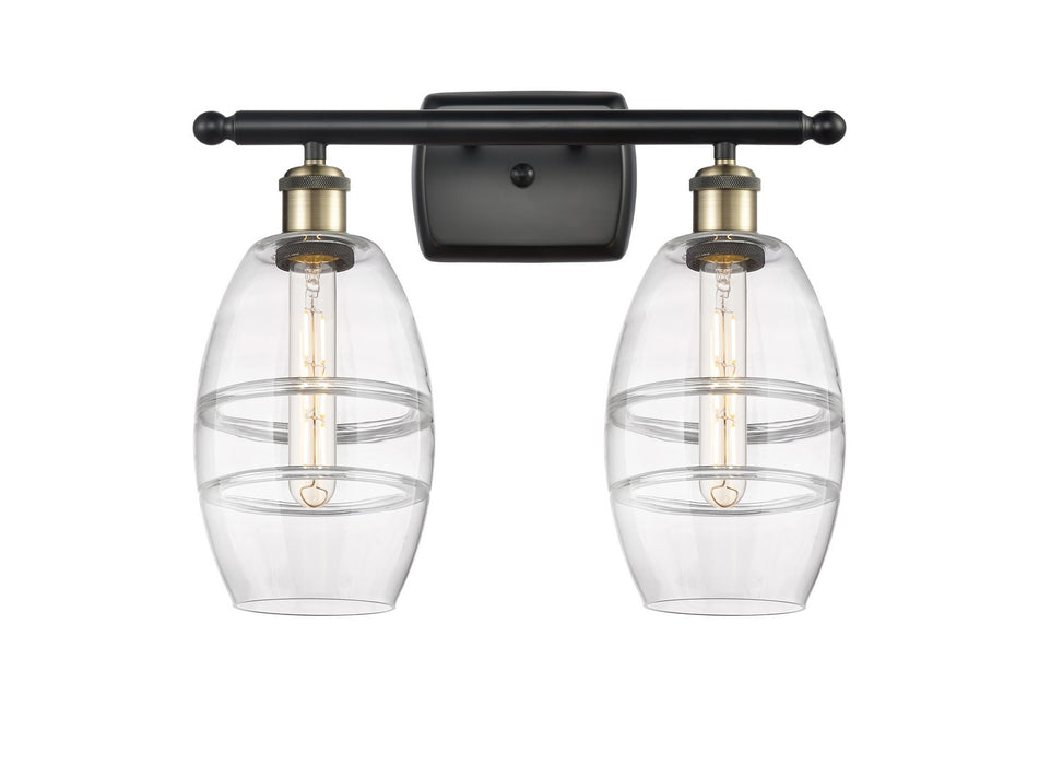 Innovations 516-2W-BAB-G557-6CL Two Light Bath Vanity, Black Antique Brass