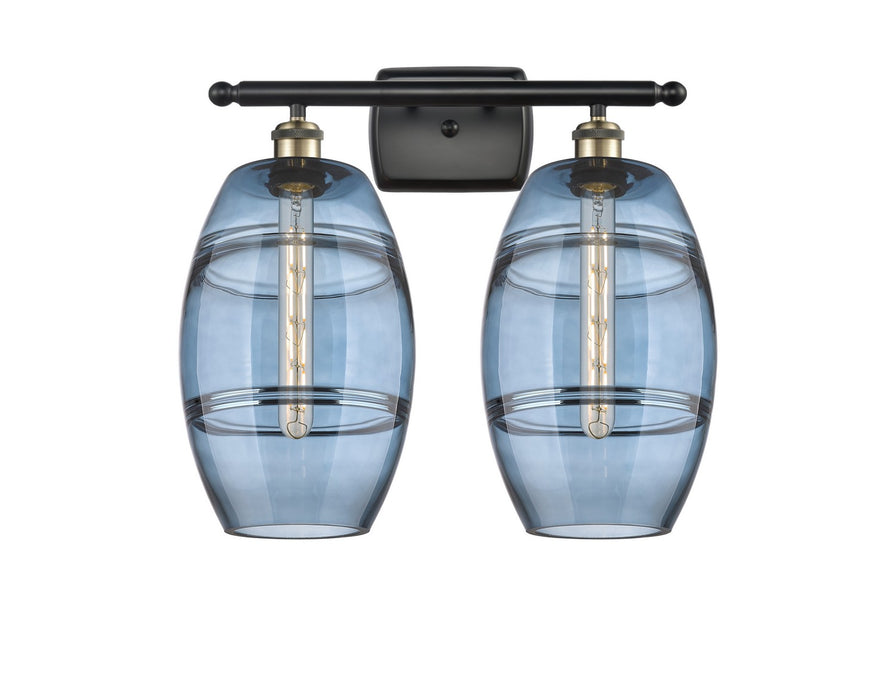 Innovations 516-2W-BAB-G557-8BL Two Light Bath Vanity, Black Antique Brass