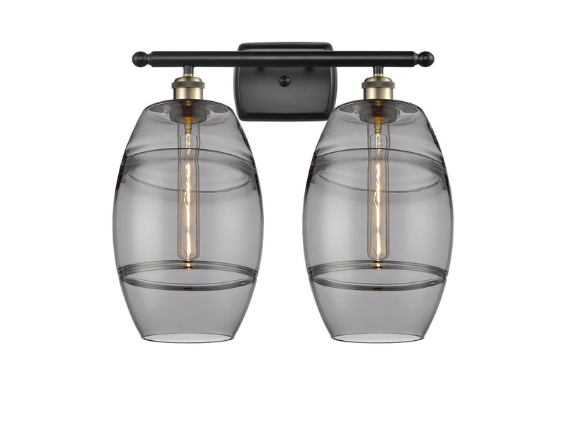 Innovations 516-2W-BAB-G557-8SM Two Light Bath Vanity, Black Antique Brass