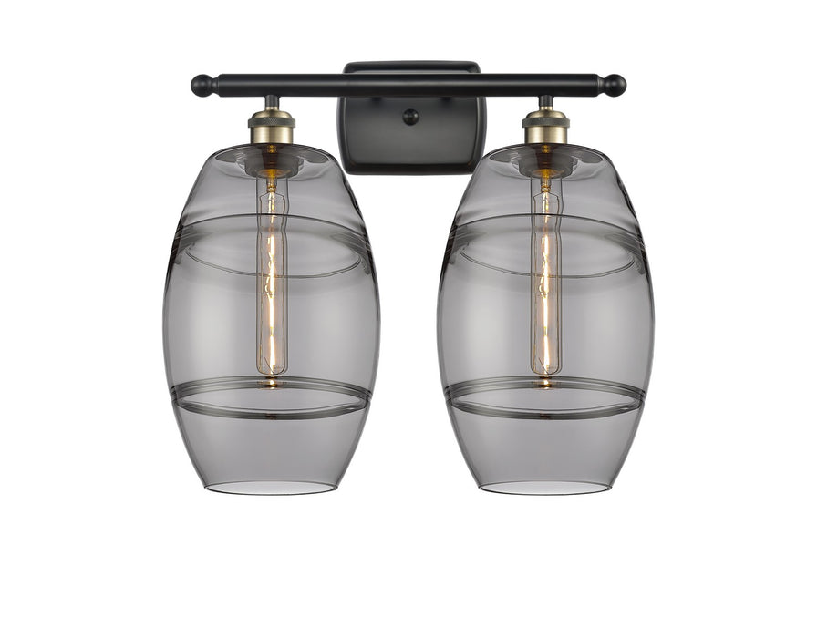 Innovations 516-2W-BAB-G557-8SM Two Light Bath Vanity, Black Antique Brass