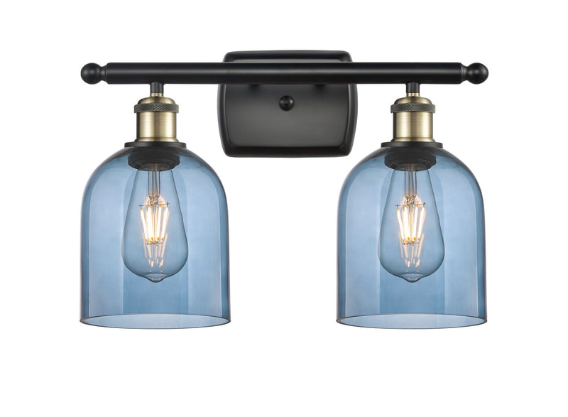 Innovations 516-2W-BAB-G558-6BL Two Light Bath Vanity, Black Antique Brass
