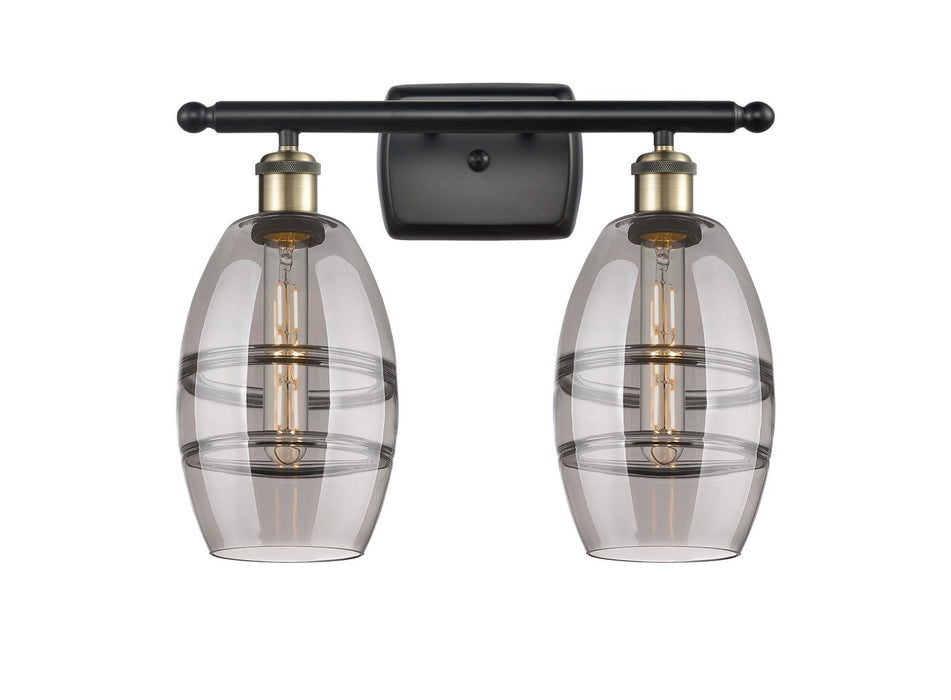 Innovations 516-2W-BAB-G557-6SM Two Light Bath Vanity, Black Antique Brass