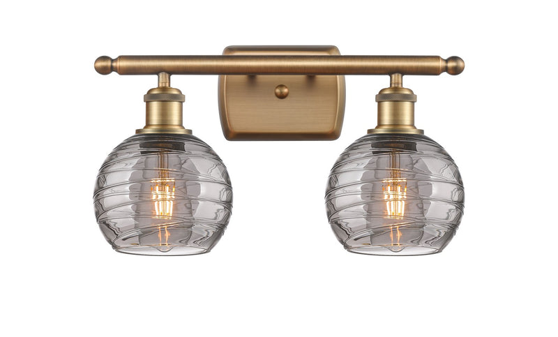 Innovations 516-2W-BB-G1213-6SM Two Light Bath Vanity, Brushed Brass