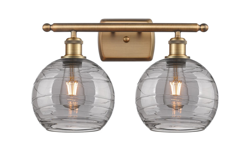 Innovations 516-2W-BB-G1213-8SM Two Light Bath Vanity, Brushed Brass
