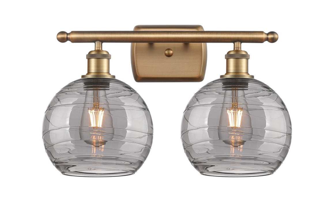 Innovations 516-2W-BB-G1213-8SM Two Light Bath Vanity, Brushed Brass