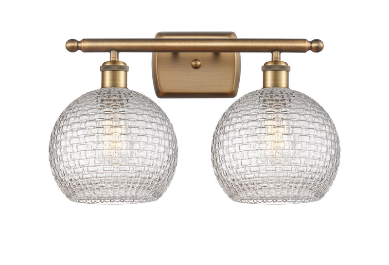 Innovations 516-2W-BB-G122C-8CL Two Light Bath Vanity, Brushed Brass