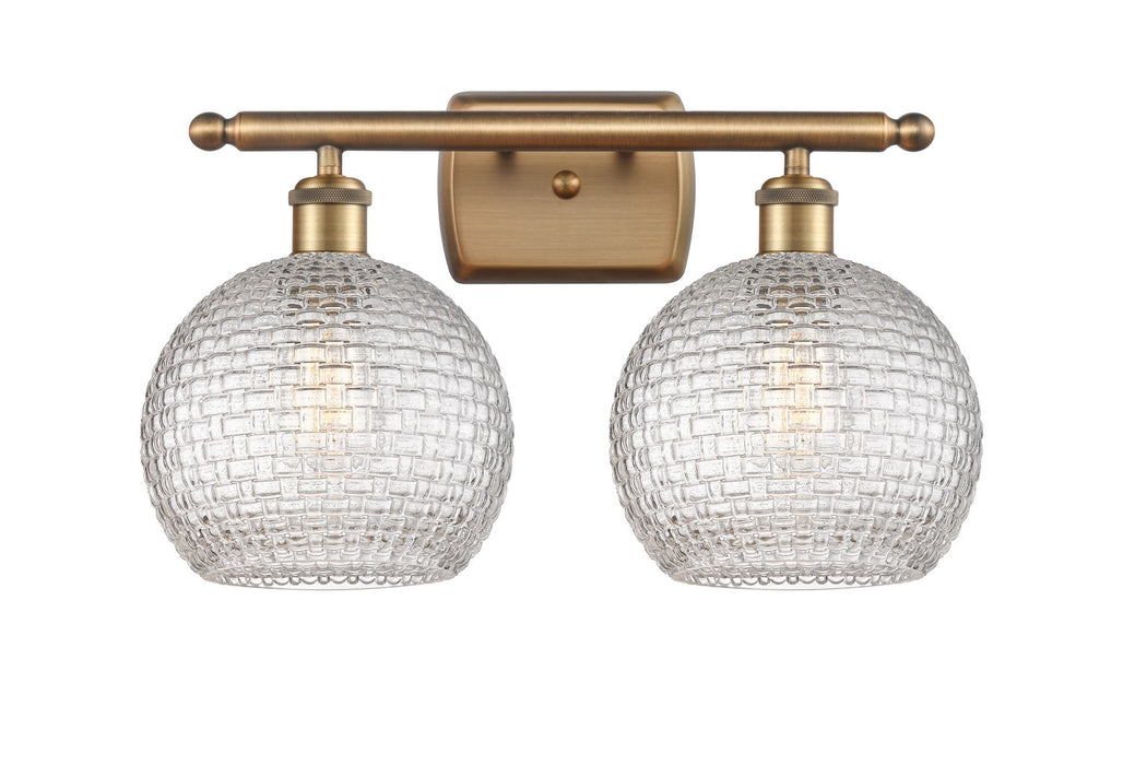 Innovations 516-2W-BB-G122C-8CL Two Light Bath Vanity, Brushed Brass
