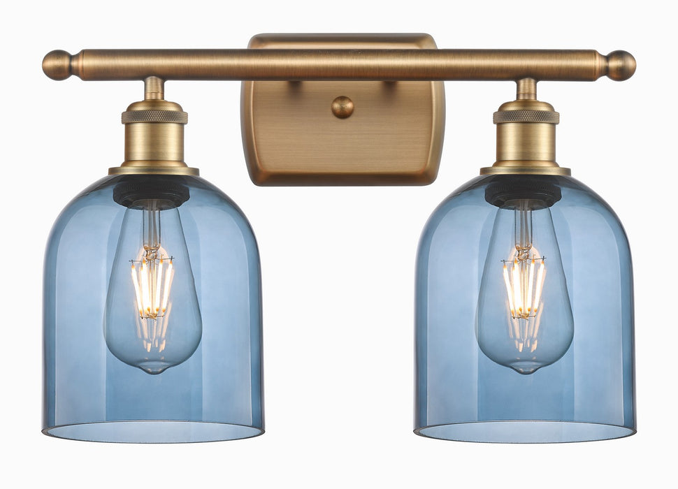 Innovations 516-2W-BB-G558-6BL Two Light Bath Vanity, Brushed Brass