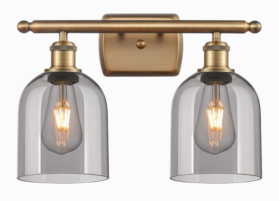 Innovations 516-2W-BB-G558-6SM Two Light Bath Vanity, Brushed Brass