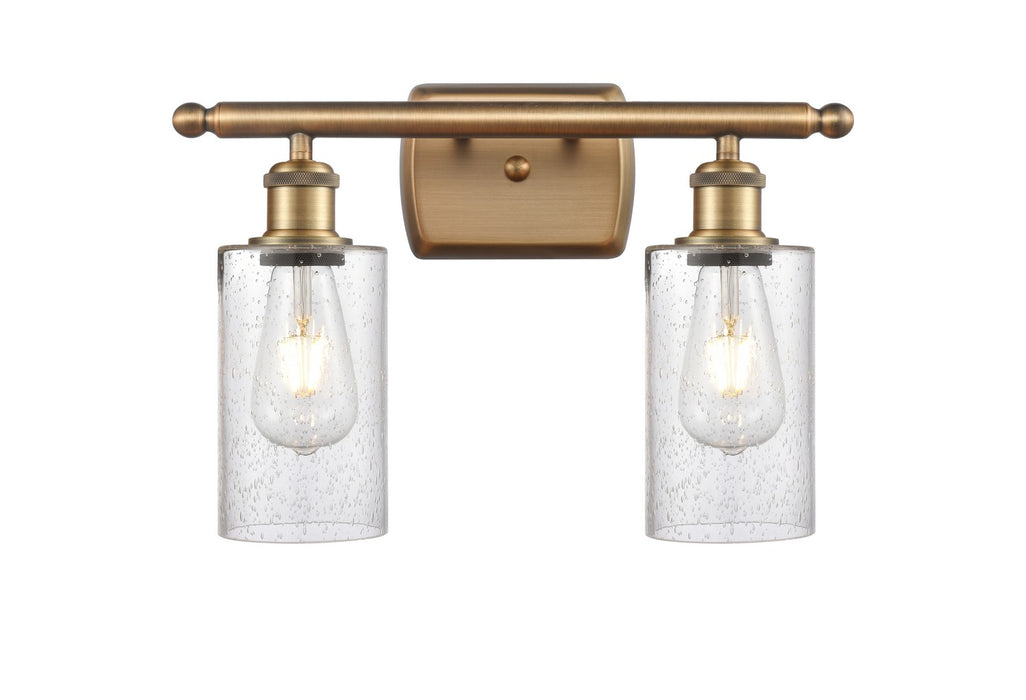 Innovations 516-2W-BB-G804 Two Light Bath Vanity, Brushed Brass