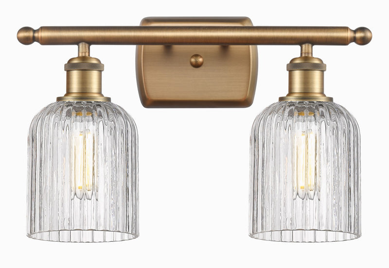Innovations 516-2W-BB-G559-5CL Two Light Bath Vanity, Brushed Brass