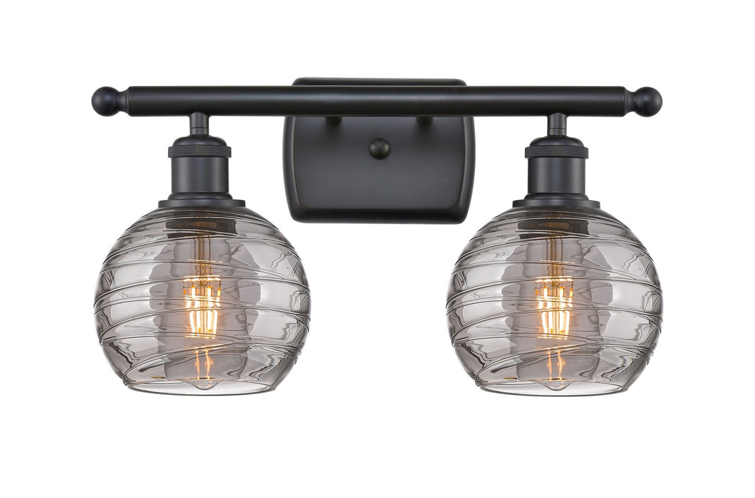 Innovations 516-2W-BK-G1213-6SM Two Light Bath Vanity, Matte Black