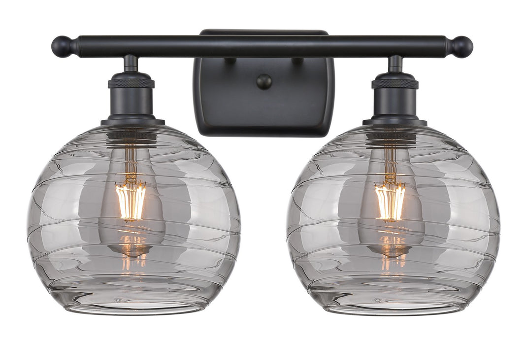 Innovations 516-2W-BK-G1213-8SM Two Light Bath Vanity, Matte Black
