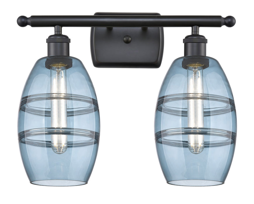 Innovations 516-2W-BK-G557-6BL Two Light Bath Vanity, Matte Black