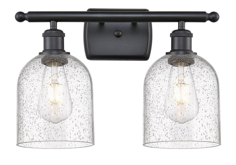 Innovations 516-2W-BK-G558-6SDY Two Light Bath Vanity, Matte Black