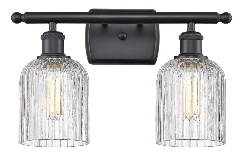 Innovations 516-2W-BK-G559-5CL Two Light Bath Vanity, Matte Black