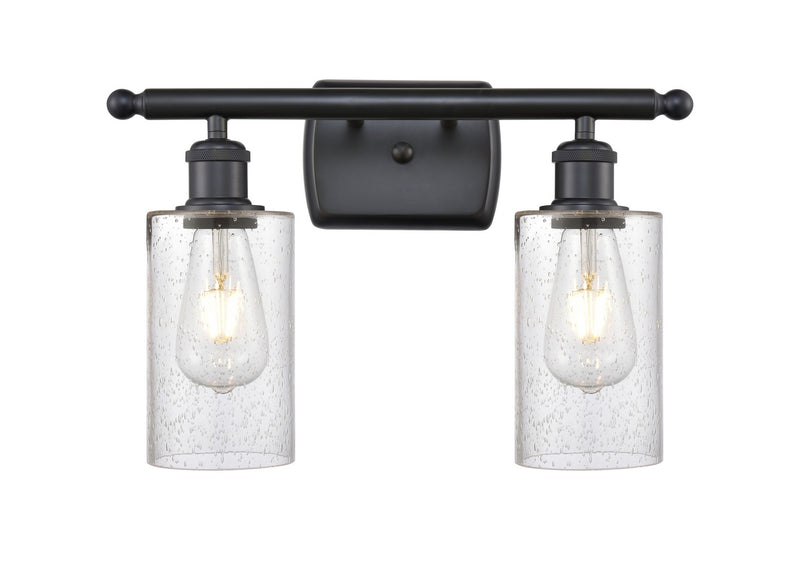 Innovations 516-2W-BK-G804 Two Light Bath Vanity, Matte Black