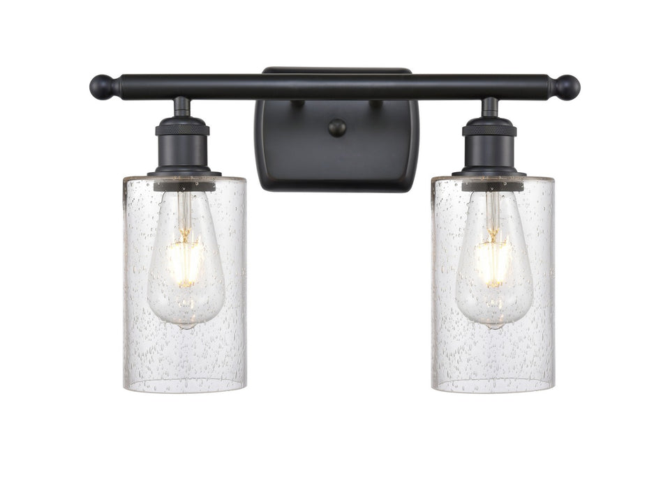 Innovations 516-2W-BK-G804 Two Light Bath Vanity, Matte Black