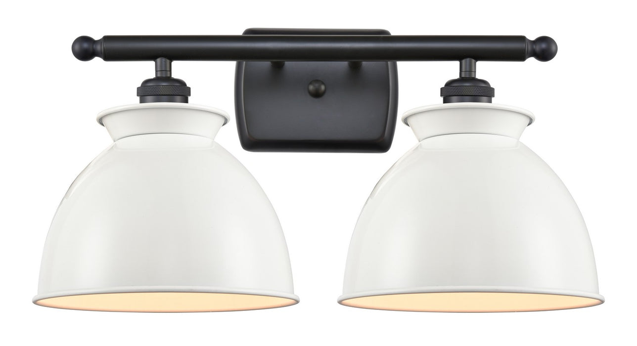 Innovations 516-2W-BK-M14-W Two Light Bath Vanity, Matte Black