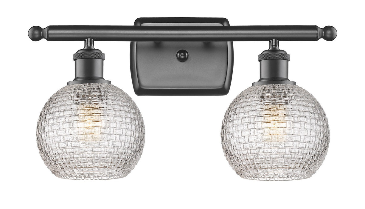 Innovations 516-2W-OB-G122C-6CL Two Light Bath Vanity, Oil Rubbed Bronze