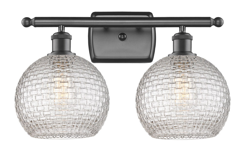 Innovations 516-2W-OB-G122C-8CL Two Light Bath Vanity, Oil Rubbed Bronze