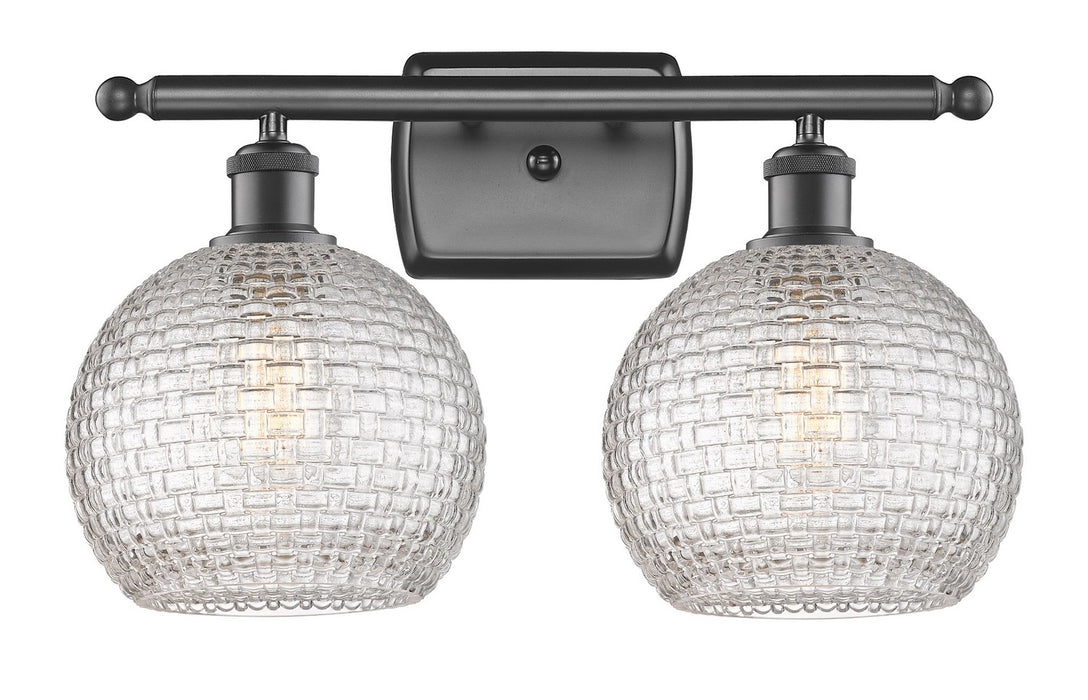 Innovations 516-2W-OB-G122C-8CL Two Light Bath Vanity, Oil Rubbed Bronze