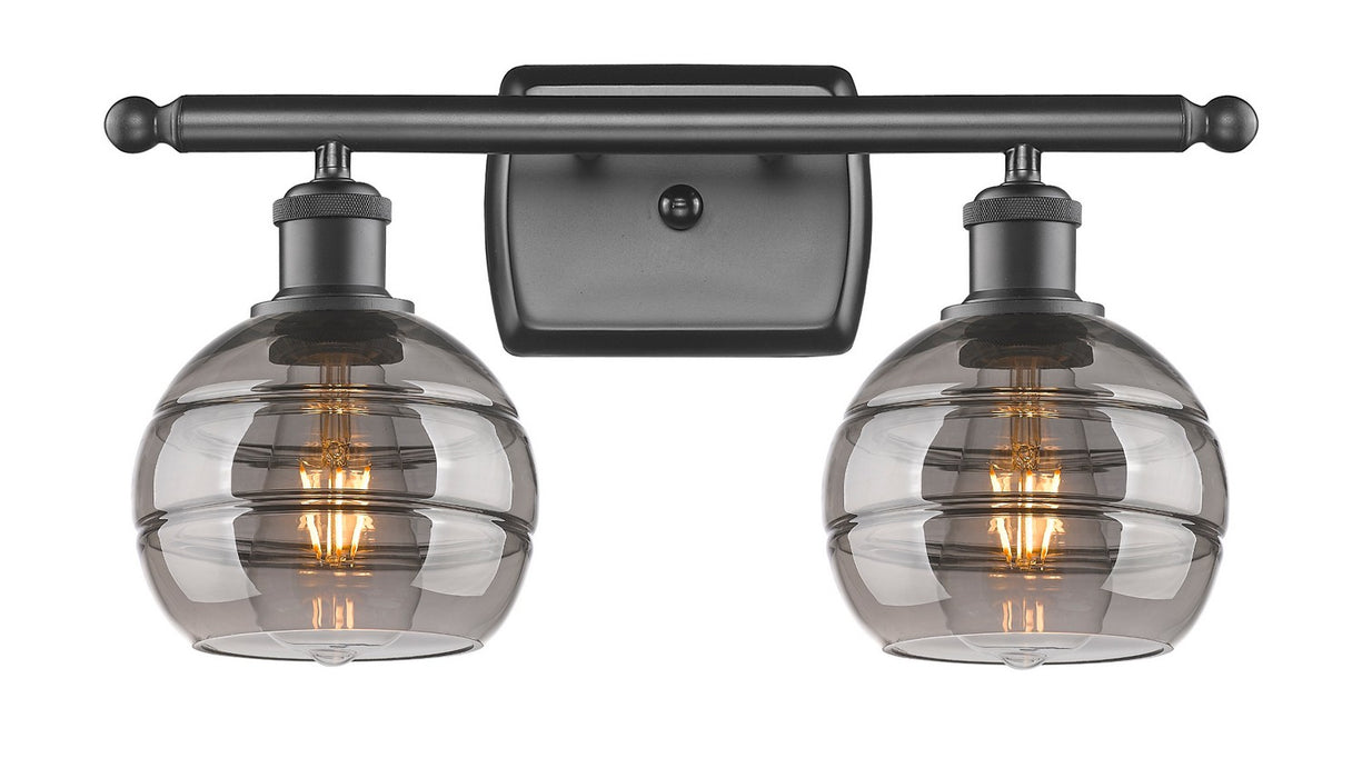 Innovations 516-2W-OB-G556-6SM Two Light Bath Vanity, Oil Rubbed Bronze
