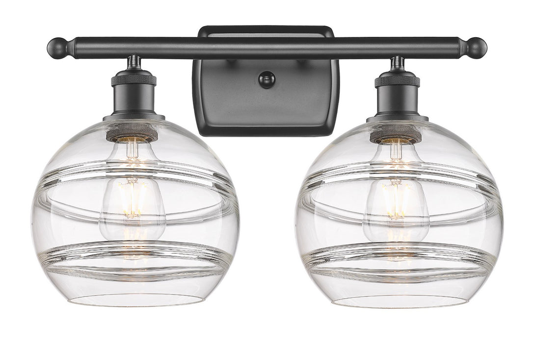 Innovations 516-2W-OB-G556-8CL Two Light Bath Vanity, Oil Rubbed Bronze