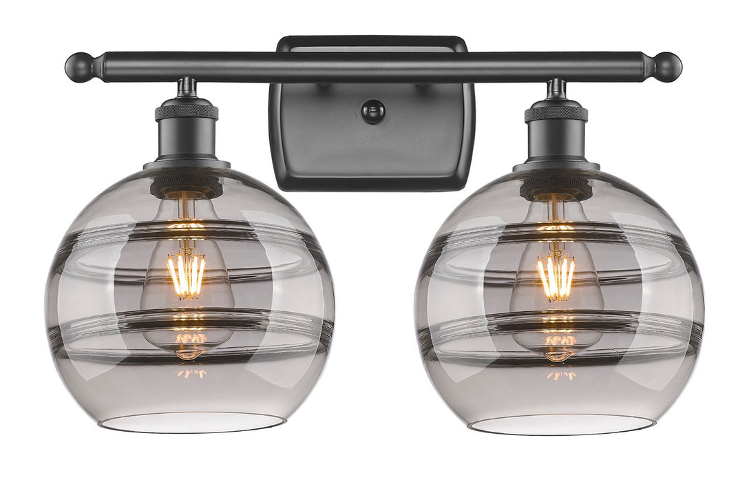 Innovations 516-2W-OB-G556-8SM Two Light Bath Vanity, Oil Rubbed Bronze