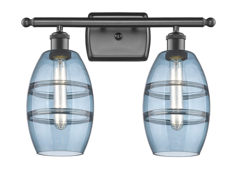 Innovations 516-2W-OB-G557-6BL Two Light Bath Vanity, Oil Rubbed Bronze