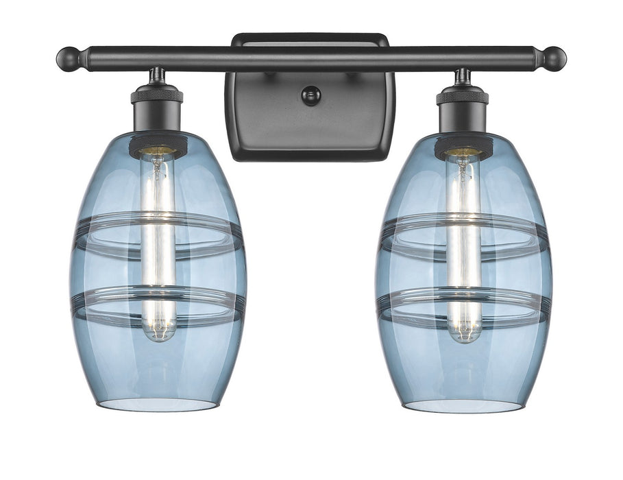 Innovations 516-2W-OB-G557-6BL Two Light Bath Vanity, Oil Rubbed Bronze