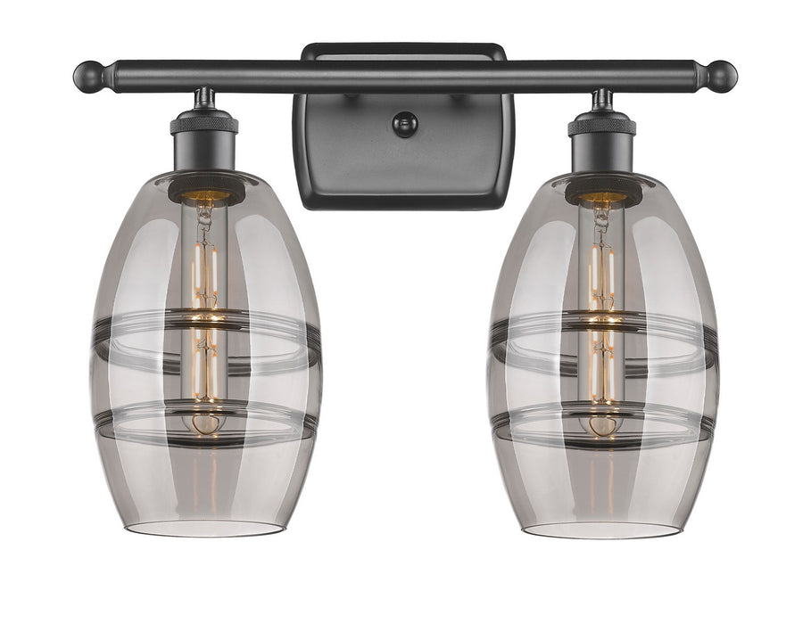 Innovations 516-2W-OB-G557-6SM Two Light Bath Vanity, Oil Rubbed Bronze