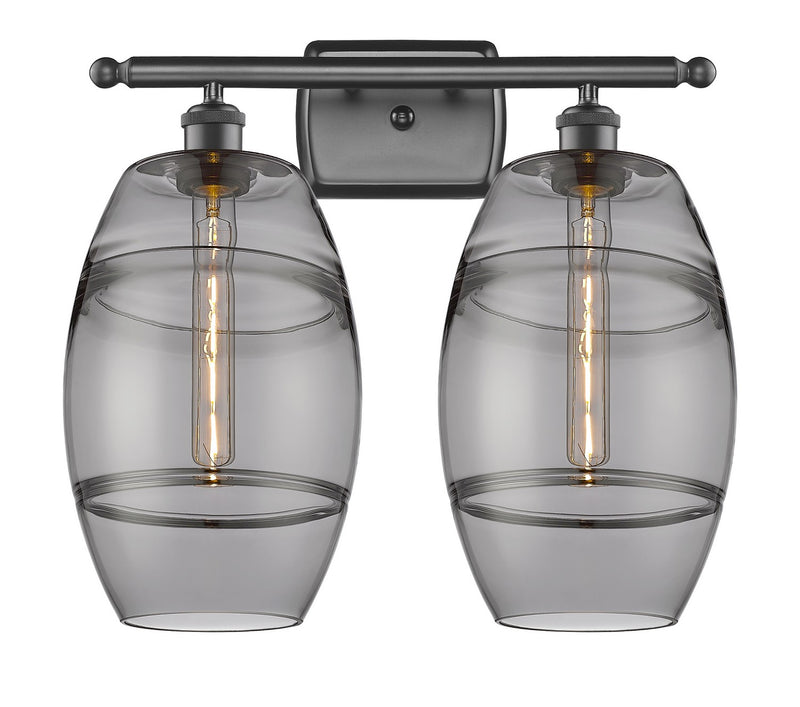 Innovations 516-2W-OB-G557-8SM Two Light Bath Vanity, Oil Rubbed Bronze